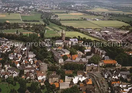 Friedberg Hessen Fliegeraufnahme mit Burg Kat. Friedberg (Hessen)