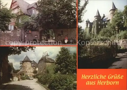 Herborn Hessen Hohe Schule Schloss Speck Turm Kat. Herborn