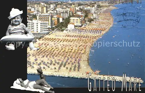 Gatteo A Mare Strand Hotels Fliegeraufnahme Kind Kat. Italien
