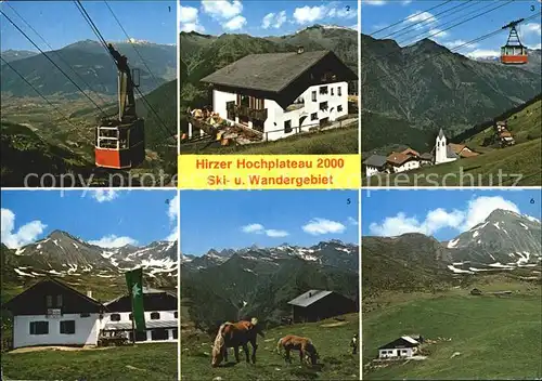 Saltaus Seilbahn Hirzer Hochplateau Berggasthof Prennanger Dorf Prenn Hirzerhuette Gasthaus Klammeben Reasegger Alm Haflinger Pferde
