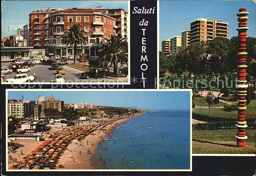 Termoli Platz Strand Hochhaeuser Saeule Kat. Campobasso