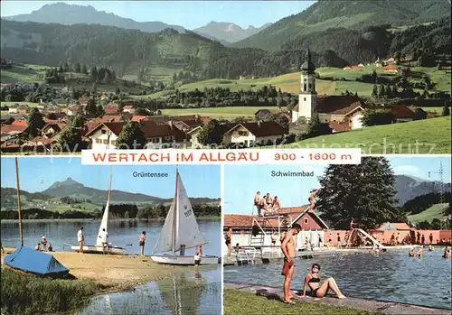 Wertach Gruentensee Schwimmbad Panorama Kat. Wertach