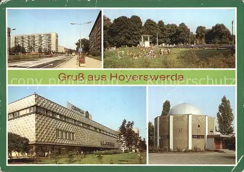 Hoyerswerda Wilhelm Pieck Strasse Freibad Planetarium Kat. Hoyerswerda