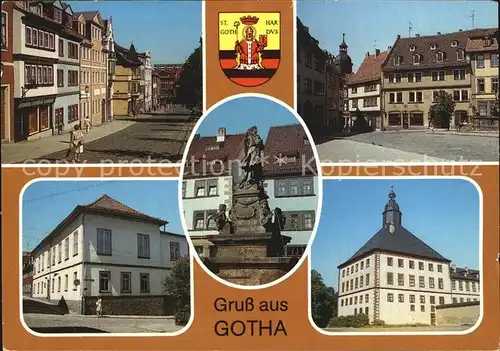 Gotha Thueringen Hauptmarkt Gedenkstaette Gothaer Parteitag Schloss Friedenstein Kat. Gotha