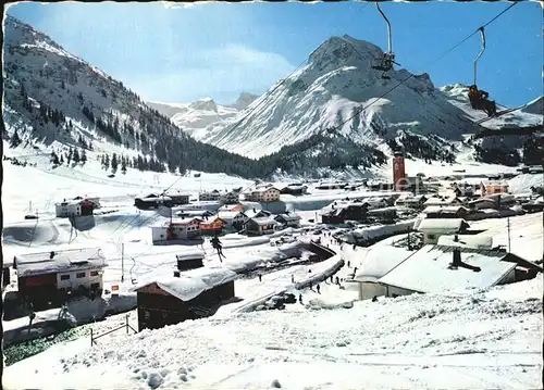 Lech Vorarlberg Panorama Schiparadies am Arlberg mit Omeshorn Kat. Lech