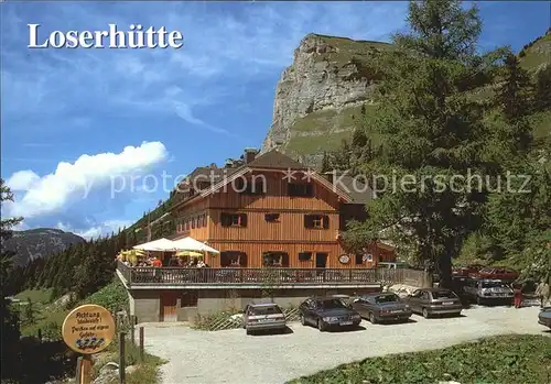 Loserhuette Berggaststaette mit Loser Totes Gebirge Kat. Altaussee