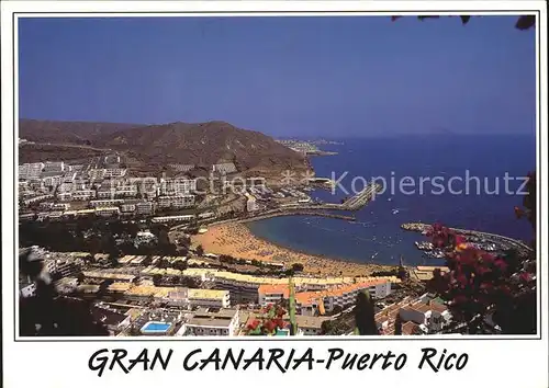 Puerto Rico Gran Canaria Panorama Strand Kueste Kat. Gran Canaria