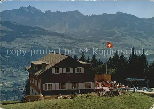 Obertoggenburg Berghaus Girlen mit Saentis Appenzeller Alpen Kat. Wildhaus