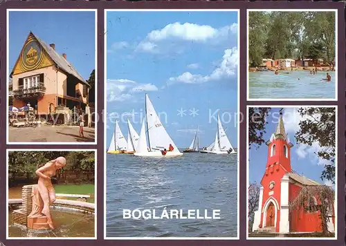 Boglarlelle Balatonlelle Restaurant Skulptur Segeln Plattensee Campingplatz Kirche