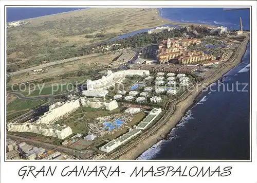 Maspalomas Hotelanlagen Strand Fliegeraufnahme Kat. Gran Canaria Spanien