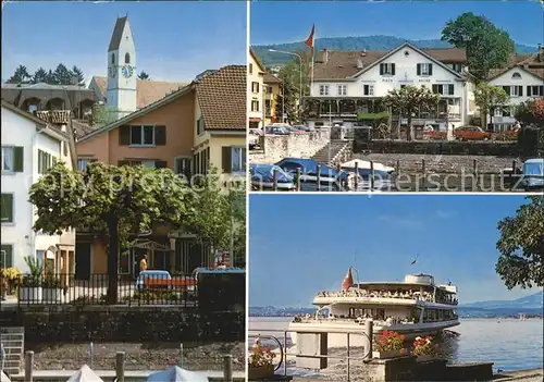 Maennedorf Kirche Anlegestelle Hafen Kat. Maennedorf