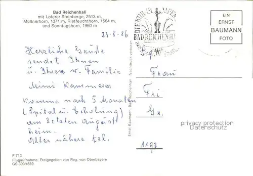 Bad Reichenhall Fliegeraufnahme Kat. Bad Reichenhall