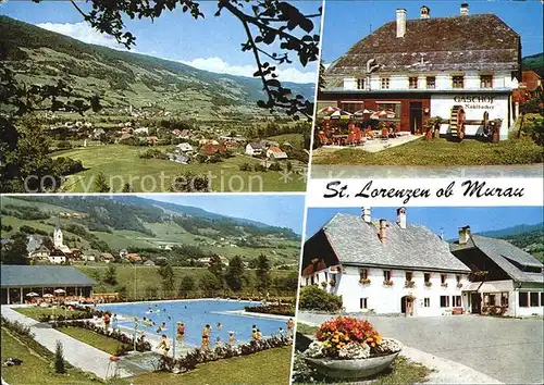 St Lorenzen Teilansicht Schwimmbad Gaschof Kat. Oesterreich