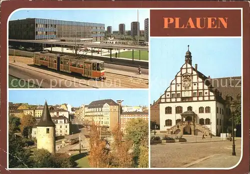 Plauen Vogtland Oberer Bahnhof Otto Grotewohl Platz Rathaus Kat. Plauen