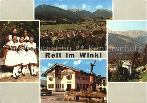 Reit Winkl Trachtengruppe Postamt Krigerkapelle Kat. Reit im Winkl