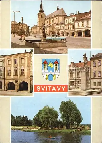 Svitavy Platz Brunnen Denkmal Kat. Zwittau