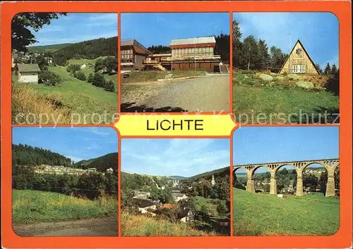 Lichte Ortsteil Geierstal Gaststaette Bergterrasse Bungalowdorf Kat. Lichte