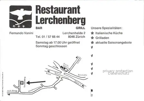 Zuerich ZH Restaurant Lerchenberg Gastraum Bar