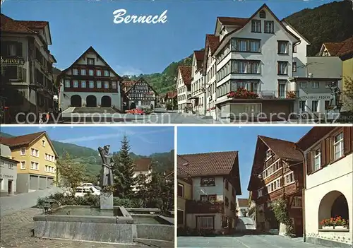 Berneck SG Teilansicht Brunnen Dorfstrasse Kat. Berneck