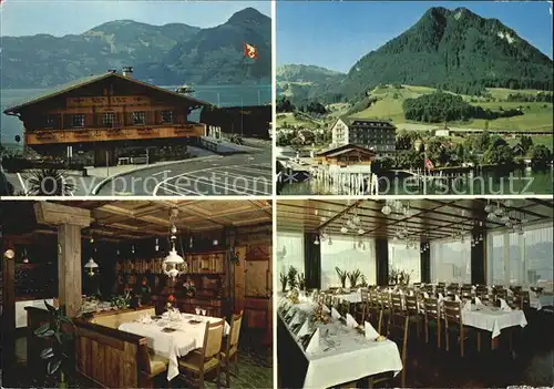 Beckenried Vierwaldstaettersee Sternen Hotel Faehrestube Speisesaal