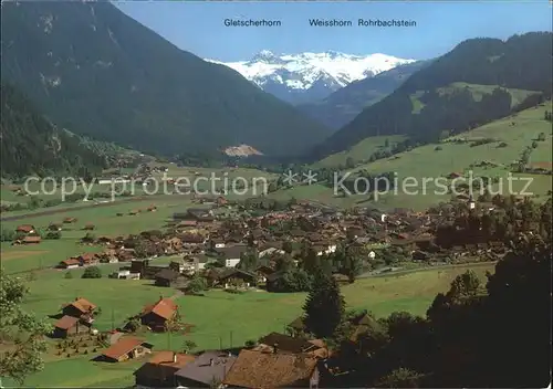 Zweisimmen mit Gletscherhorn Weisshorn Rohrbachstein Kat. Zweisimmen