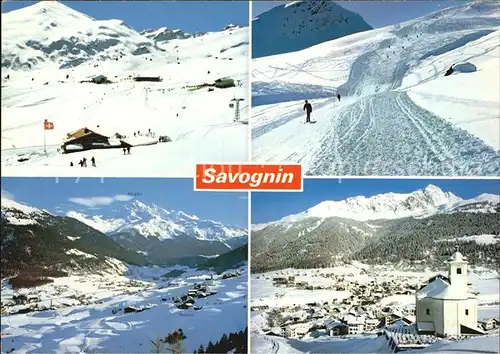 Savognin Radons Panorama Piz d Err Skipiste Piz Mitgel Kat. Savognin