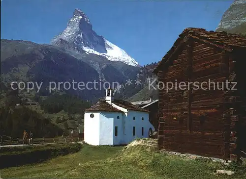 Winkelmatten Kapelle mit Matterhorn / Zermatt /Bz. Visp