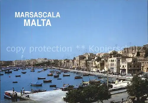 Malta Marsascala Stadtansicht Hafen Kat. Malta