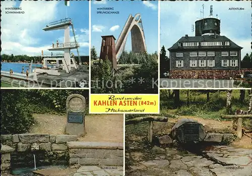 Astenturm Hochsauerland Winterberg Schwimmbad Sprungschanze Kat. Winterberg