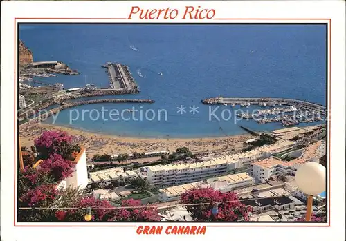 Puerto Rico Gran Canaria Strand Hafen  Kat. Gran Canaria