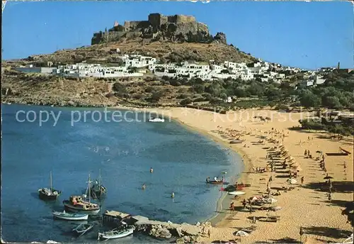 Rhodos Rhodes aegaeis Lindos Ansicht Kat. 