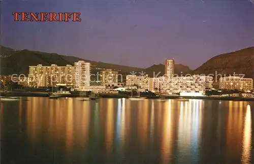Los Cristianos Stadtansicht Nachtaufnahme Kat. Tenerife Islas Canarias