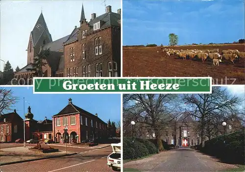 Heeze Kirche Schafherde Ortsmotive Kat. Heeze Leende