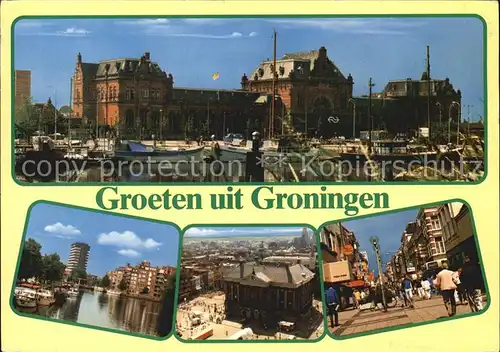 Groningen Hafen Gebaeude Fussgaengerzone Kat. Groningen