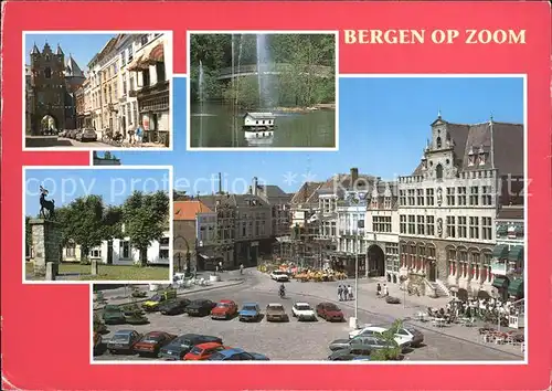 Bergen op Zoom Teilansichten Platz Entenhaus Denkmal Kat. Bergen op Zoom