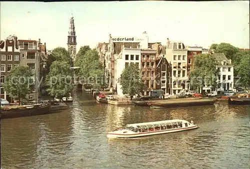 Amsterdam Niederlande Amstel Zuiderkerk Kirche Ausflugsboot Kat. Amsterdam