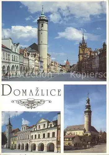 Domazlice Marktplatz Rathaus Turm Kat. Taus