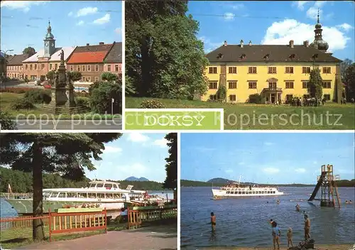 Doksy Hirschberg See  Mesto a letovisko pri Machove jezere Ausflugsdampfer Badestrand Kat. Doksy 