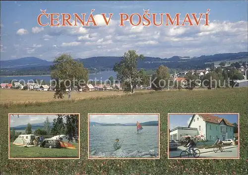 Cerna v Posumavi Panorama Lipno Stausee Camping Windsurfen Kat. Schwarzbach