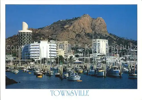 Townsville Queensland View of Ross Creek and City looking towards Castle Hill Yachts Kat. Townsville