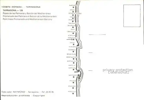 Tarragona Costa Dorada Palmenpromenade Mediterranean Balcony Kat. Costa Dorada Spanien