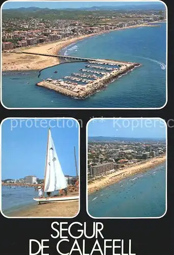 Tarragona Segur Calafell Stadtansicht Strand Luftbild Kat. Costa Dorada Spanien