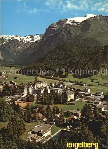 Engelberg OW mit Titlis Fliegeraufnahme Kat. Engelberg