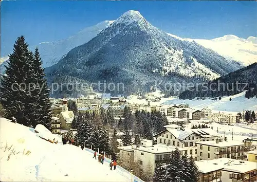 Davos Dorf GR mit Blick auf Seehorn / Davos /Bz. Praettigau-Davos