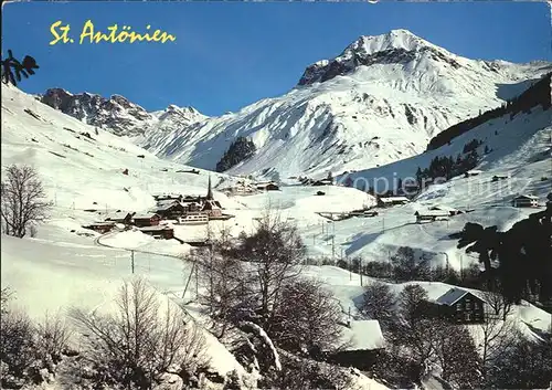 St Antoenien GR mit Scheienfluh und Schollberg Kat. St Antoenien