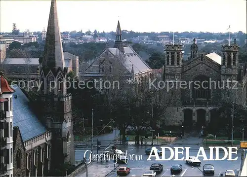 Adelaide Corner of Pulteney Street and North Terrace Church University s Bonython Hall Kat. Adelaide