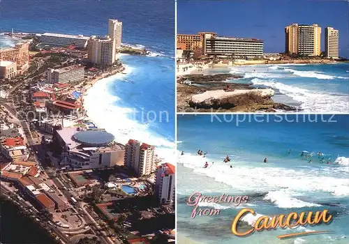 Cancun Different views of hotel zone Kat. Yucatan