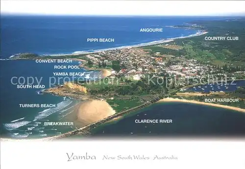 Yamba Aerial view over the mouth of the Clarence River