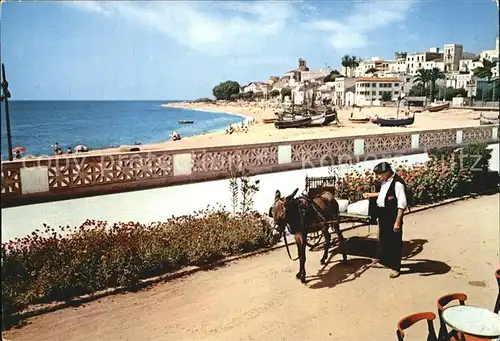 San Pol De Mar Promenade Strand Kat. Spanien