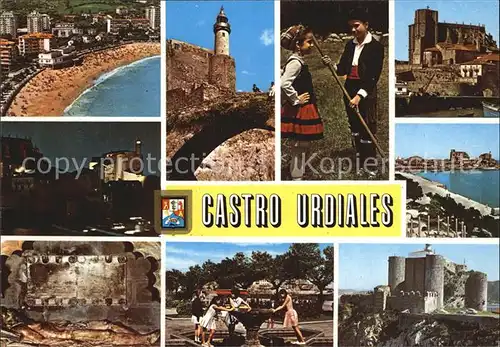 Castro Urdiales Burg Ortsansichten Kat. Spanien
